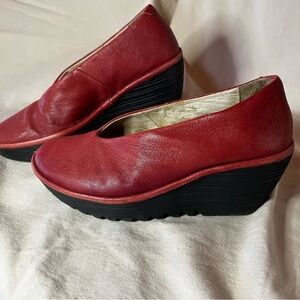 Red Fly Wedge shoes